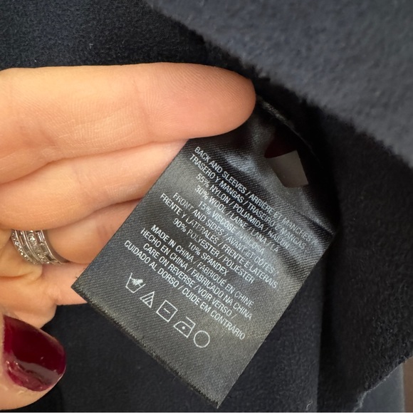 T Tahari Knit and Suede-look draped cardigan - M - Picture 8 of 9